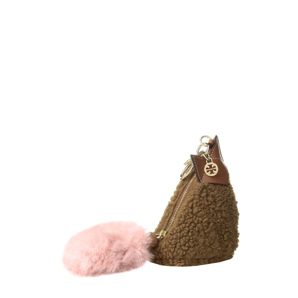 Tory Burch Shearling Fox Key Fob